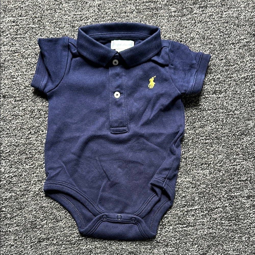 Ralph Lauren Dark Blue Infant Polo Bodysuit